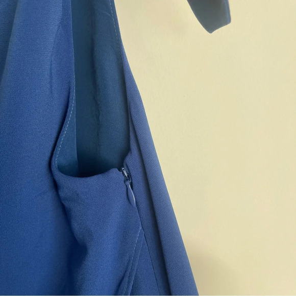 Crosby by Mollie Burch Sasha blue shoulder tie asymmetrical maxi dress Small - Picture 6 of 9